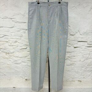 Vintage 90s Nautica Double Pleated Cuffed Slacks Micro Houndstooth Rayon Blend